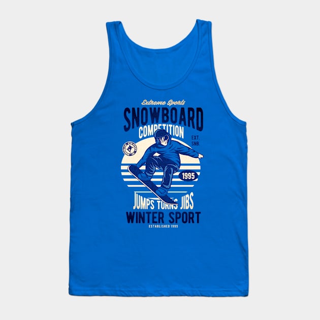 Snowboard jump Tank Top by Tempe Gaul